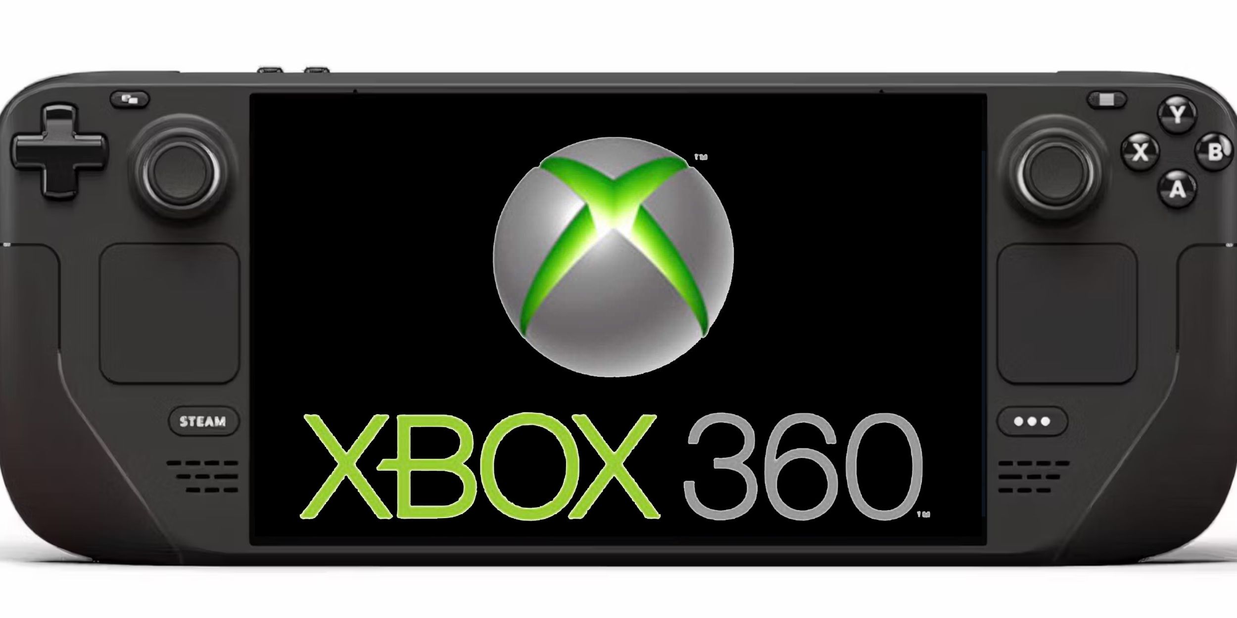 Steam Deck with the Xbox 360 logo