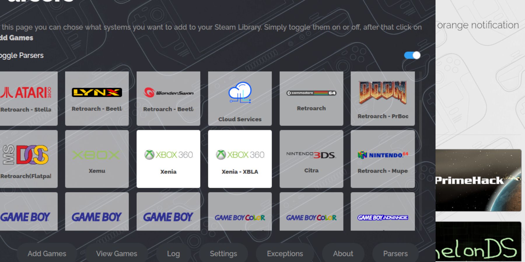 Steam Deck - Xenia Emulators on Steam Rom Manager