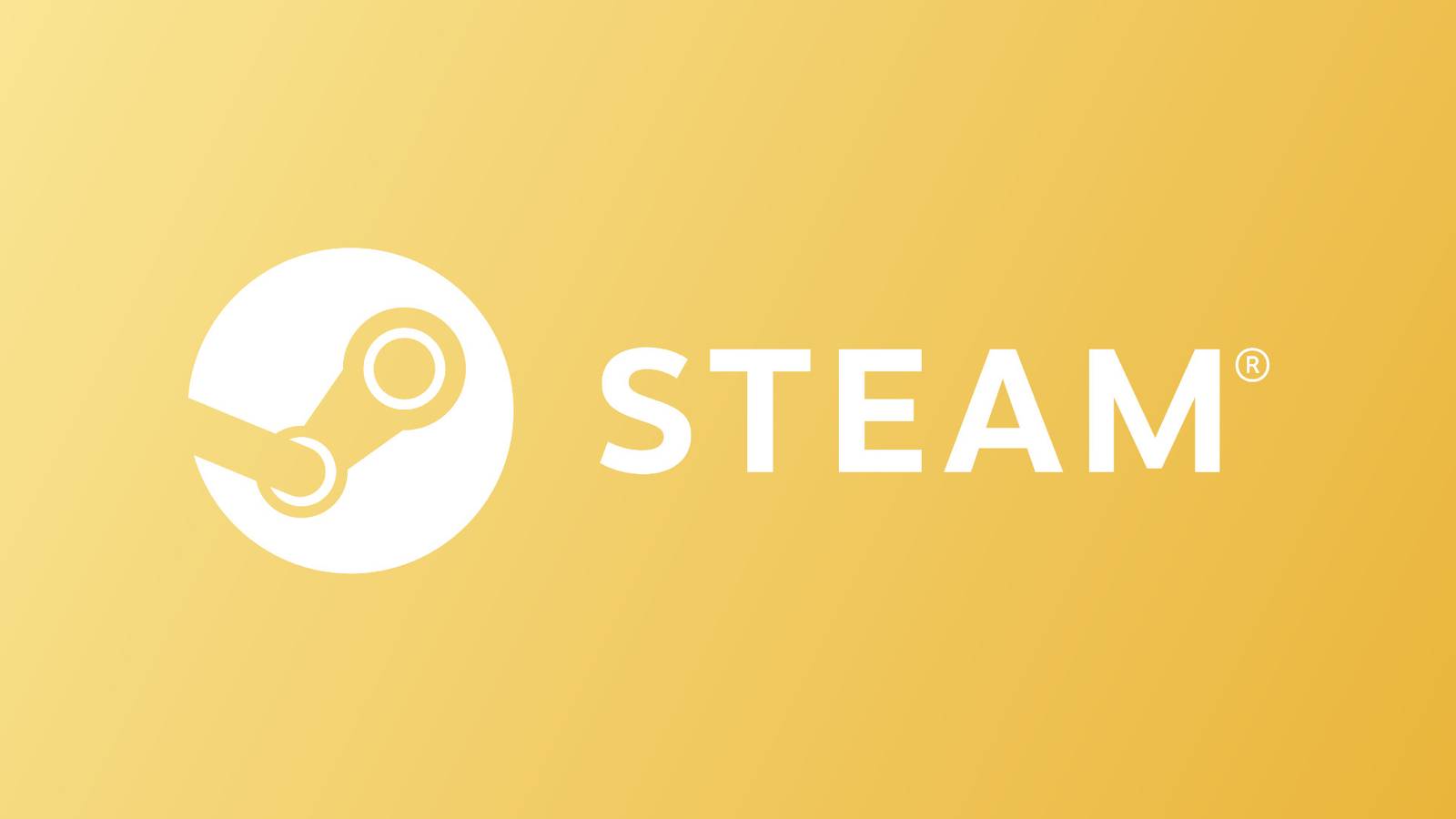 steam logo white yellow background