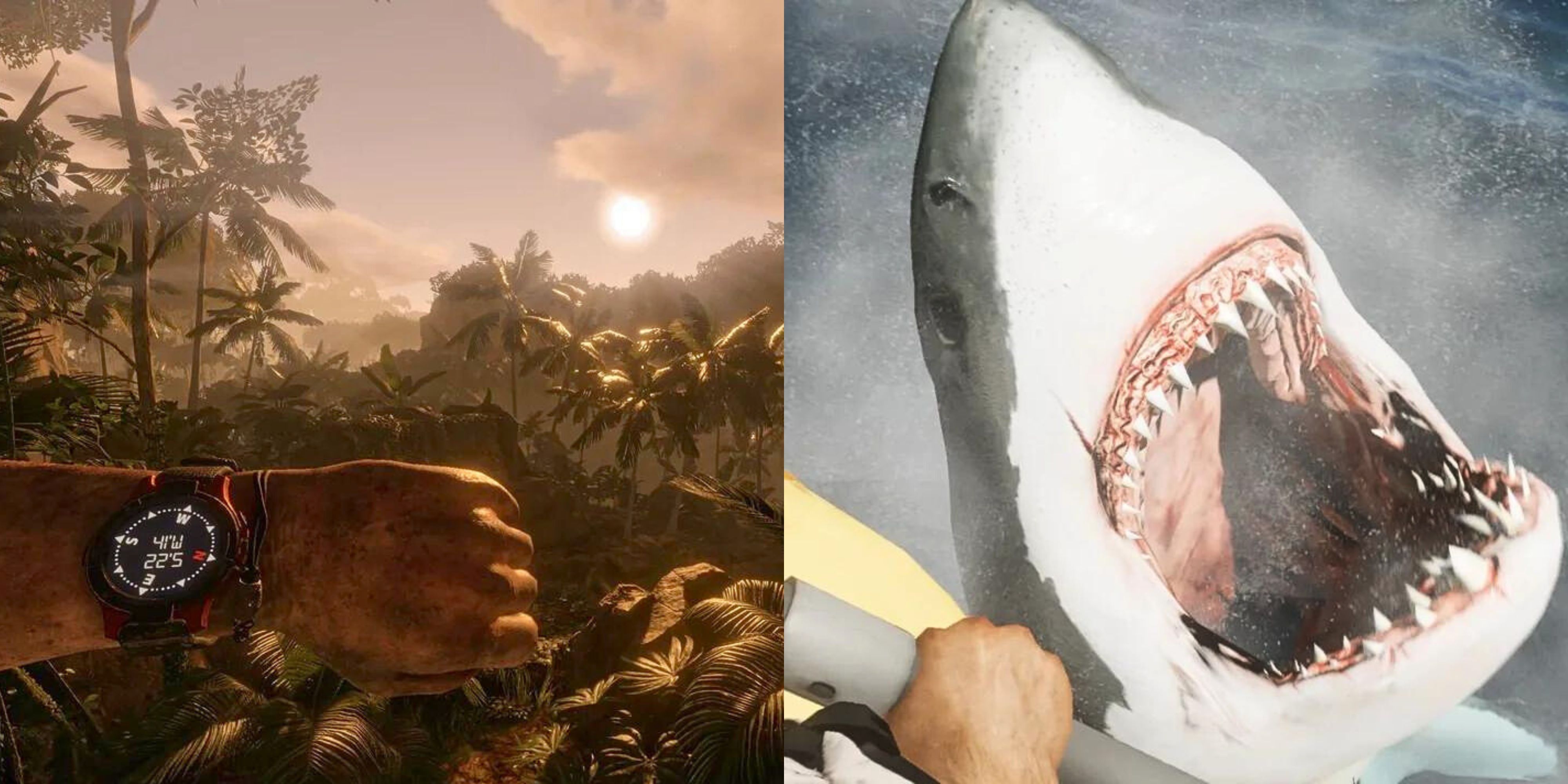 green hell and stranded deep cover arts side by side.