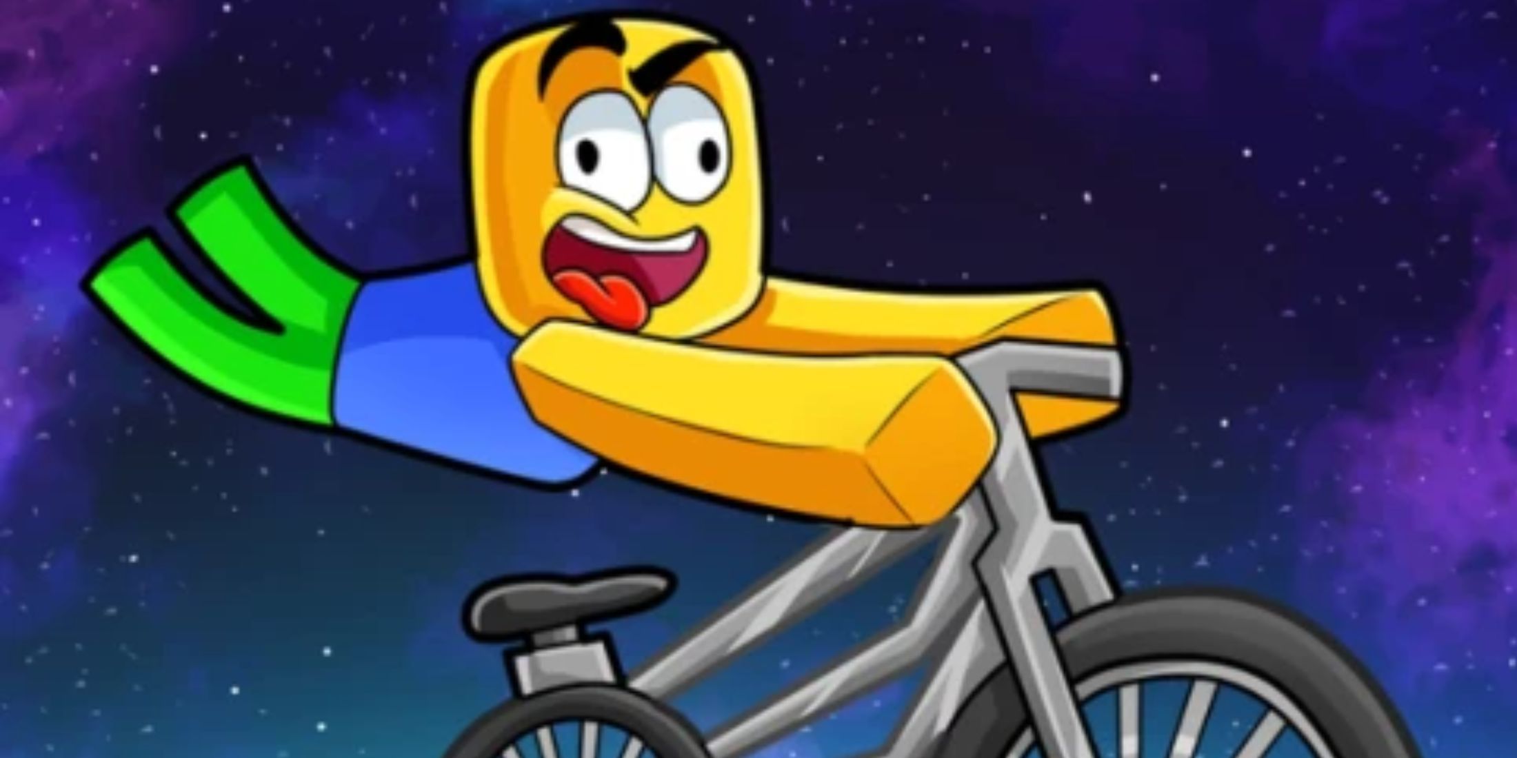 Stunt Simulator character on the bike