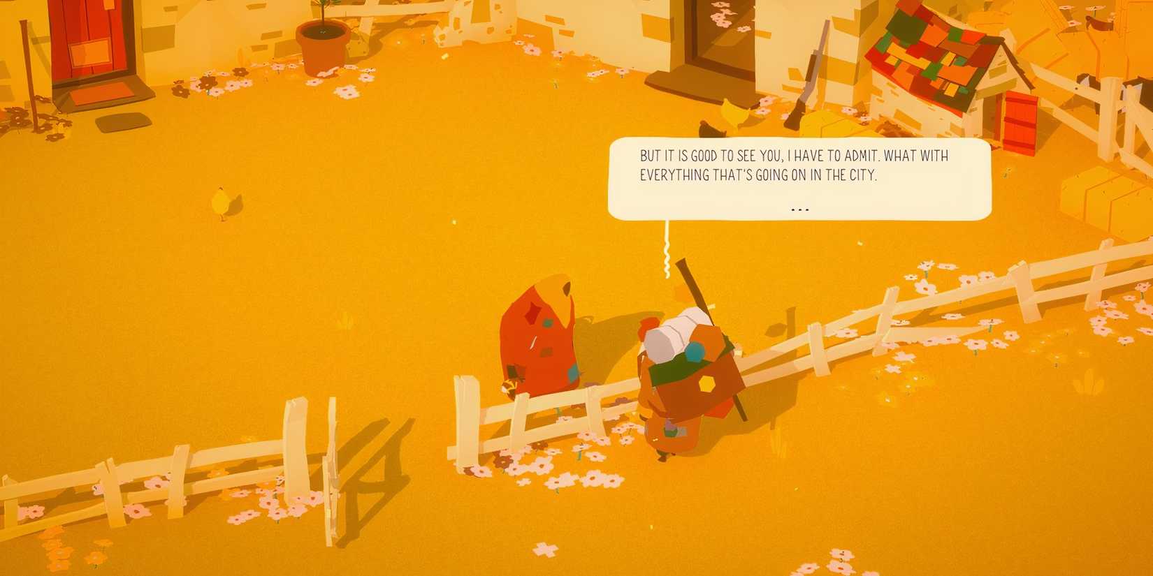 Talma meeting the Traveling Merchant in Stillness of the Wind