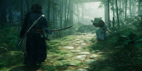 the protagonist from rise of the ronin preparing to fight