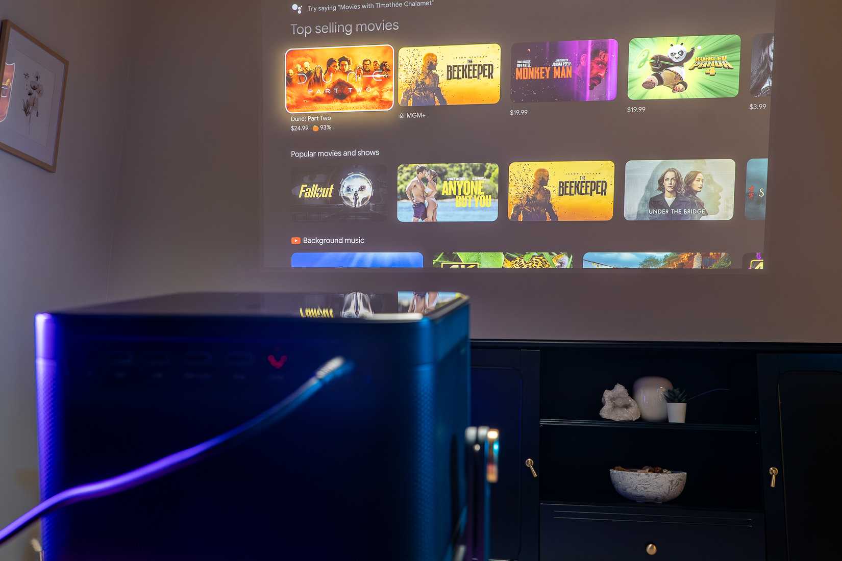 the-dangbei-mars-pro-2-projector-turned-on