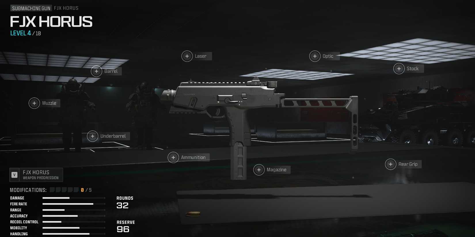 Screenshot showcasing the FJX Horus in Modern Warfare 3 and Warzone 