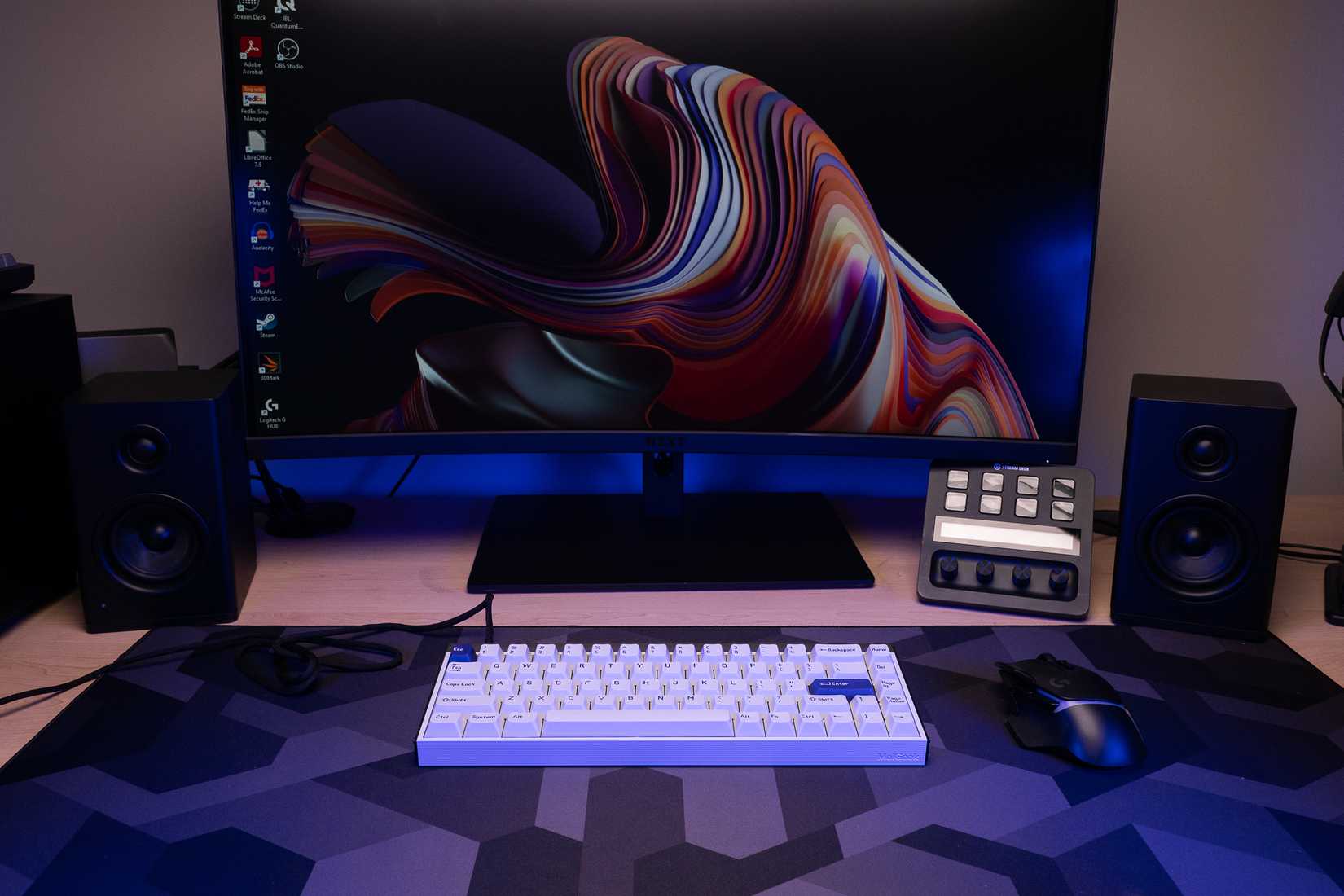 The MelGeek MADE68 on a desk