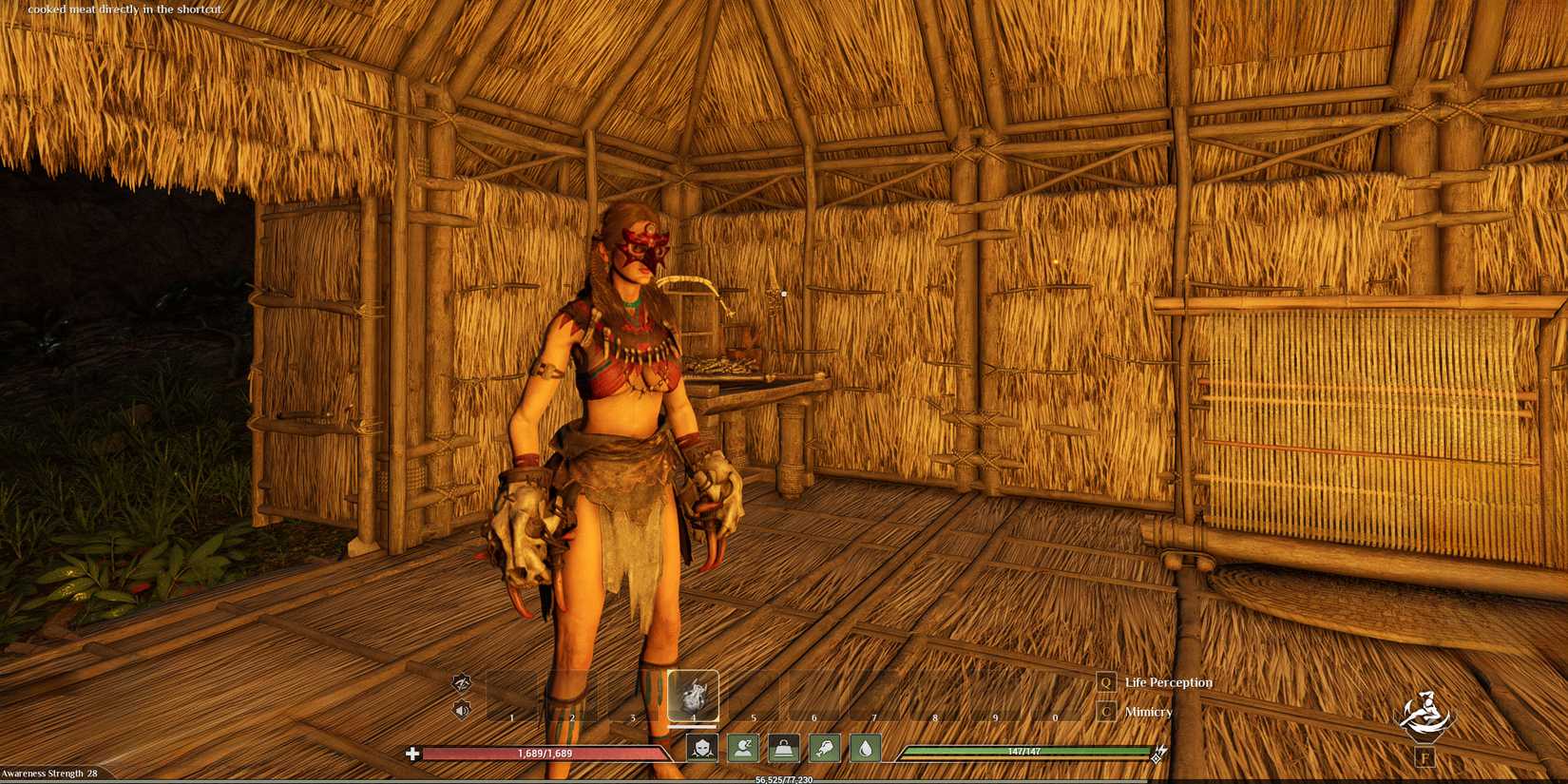 The player holding gauntlets, Soulmask Weapons