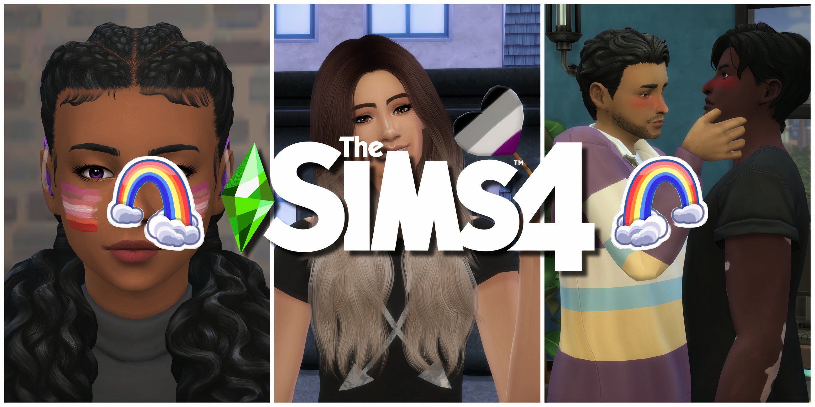 Sims embracing pride and pride month and representing the Best LGBTQ+ Mods for the game