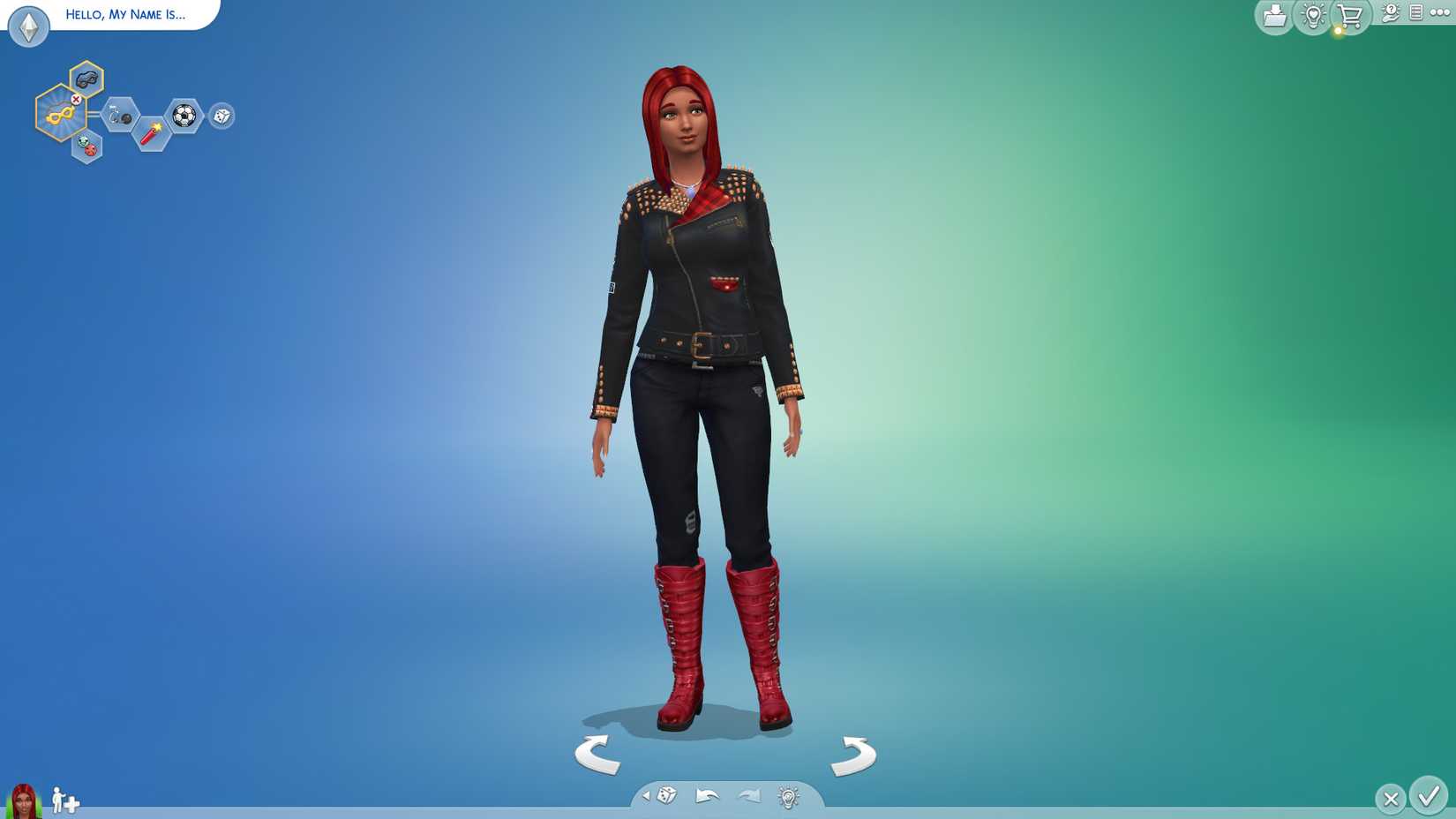 Image of a sim based on the Mars generation in The Sims 4