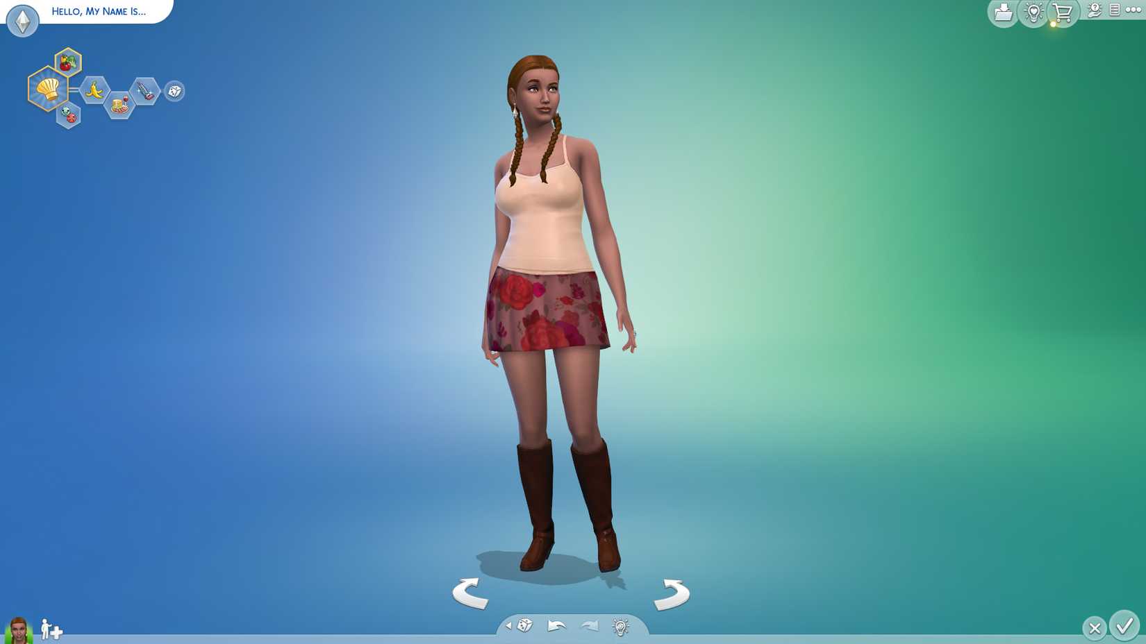 Image of a sim based on the Saturn generation in The Sims 4