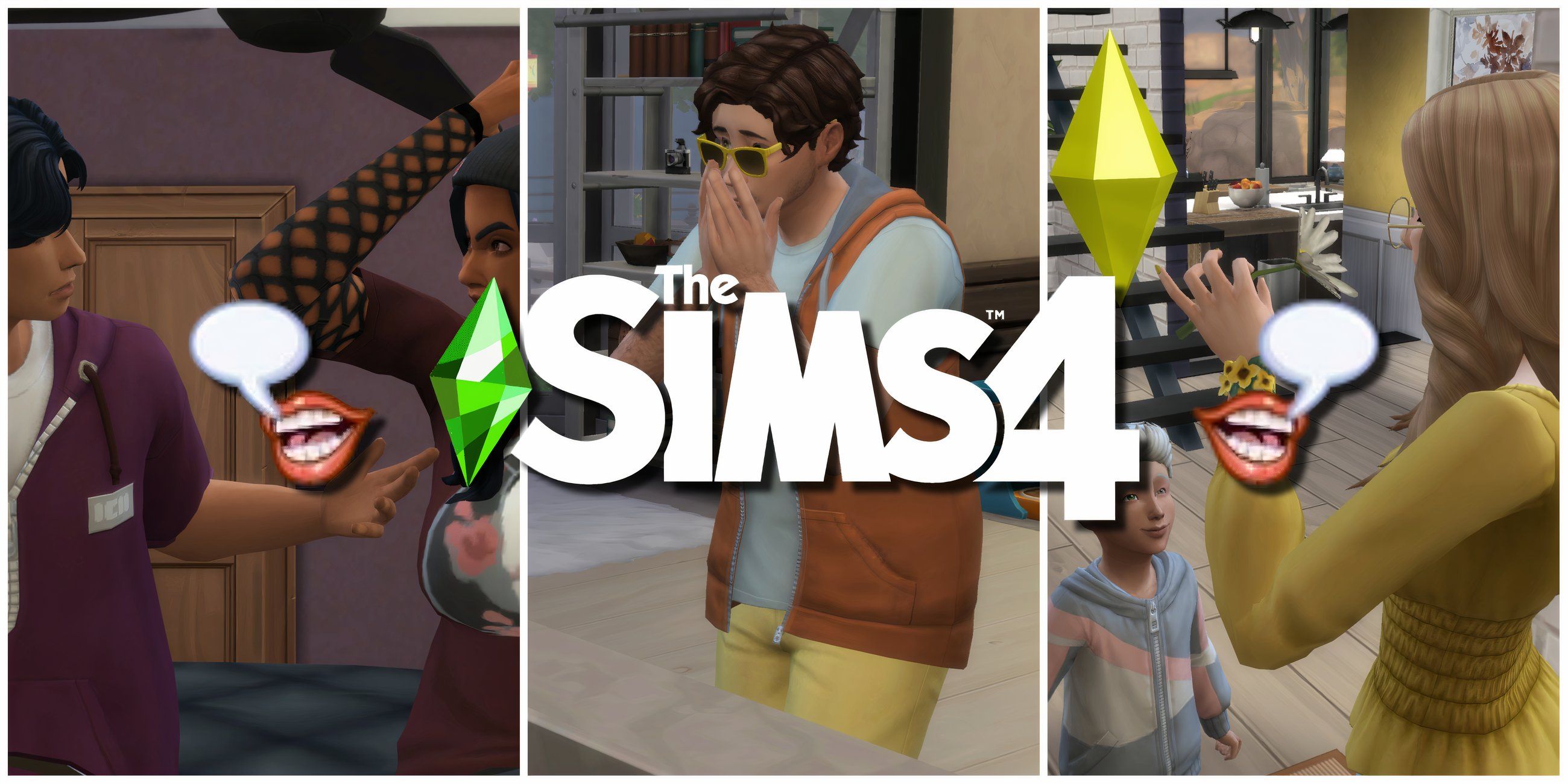Sims in conversation, showcasing the best mods for enhancing social interactions