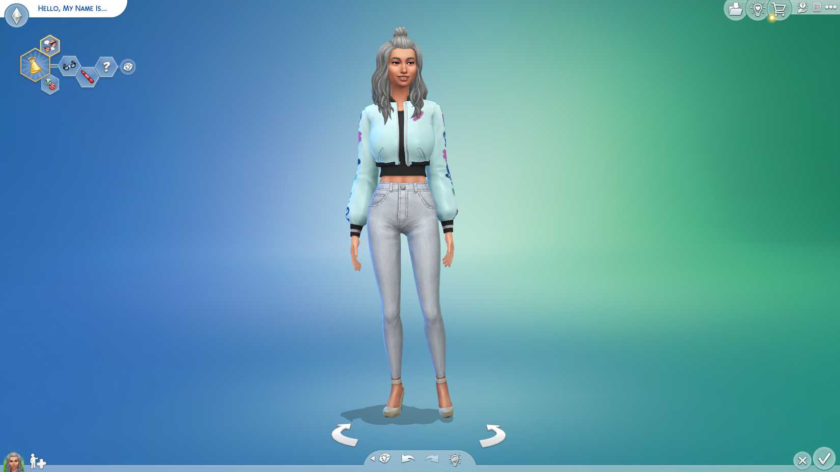 Image of a sim based on the Uranus generation in The Sims 4