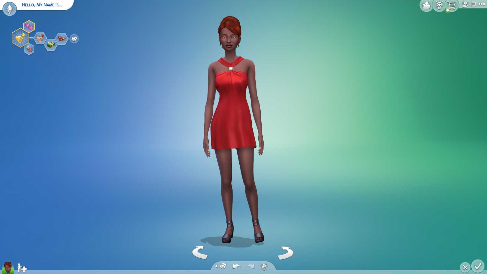 Image of a sim based on the Venus generation in The Sims 4
