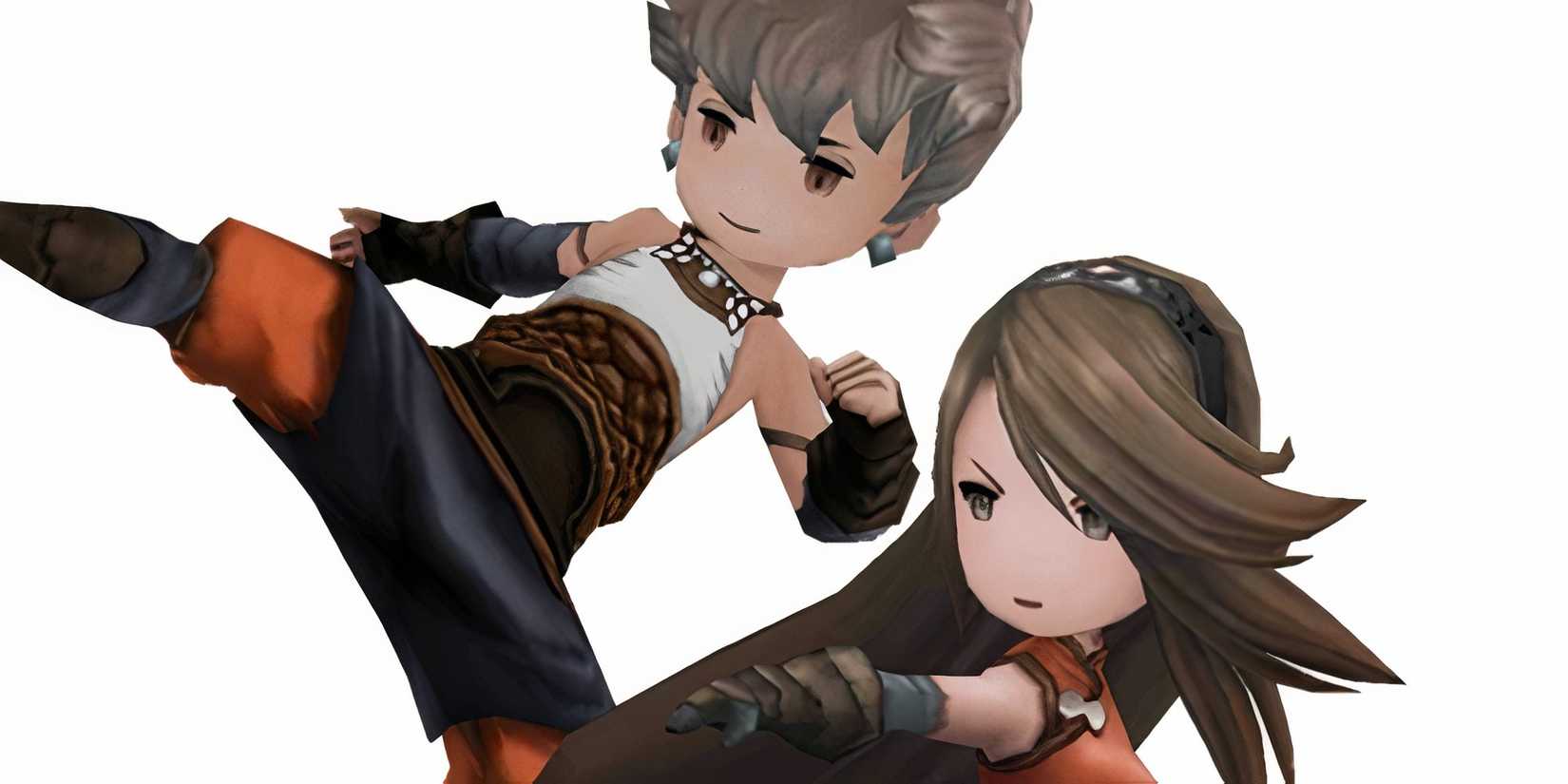 Tiz and Agnes as Monks in Bravely Default