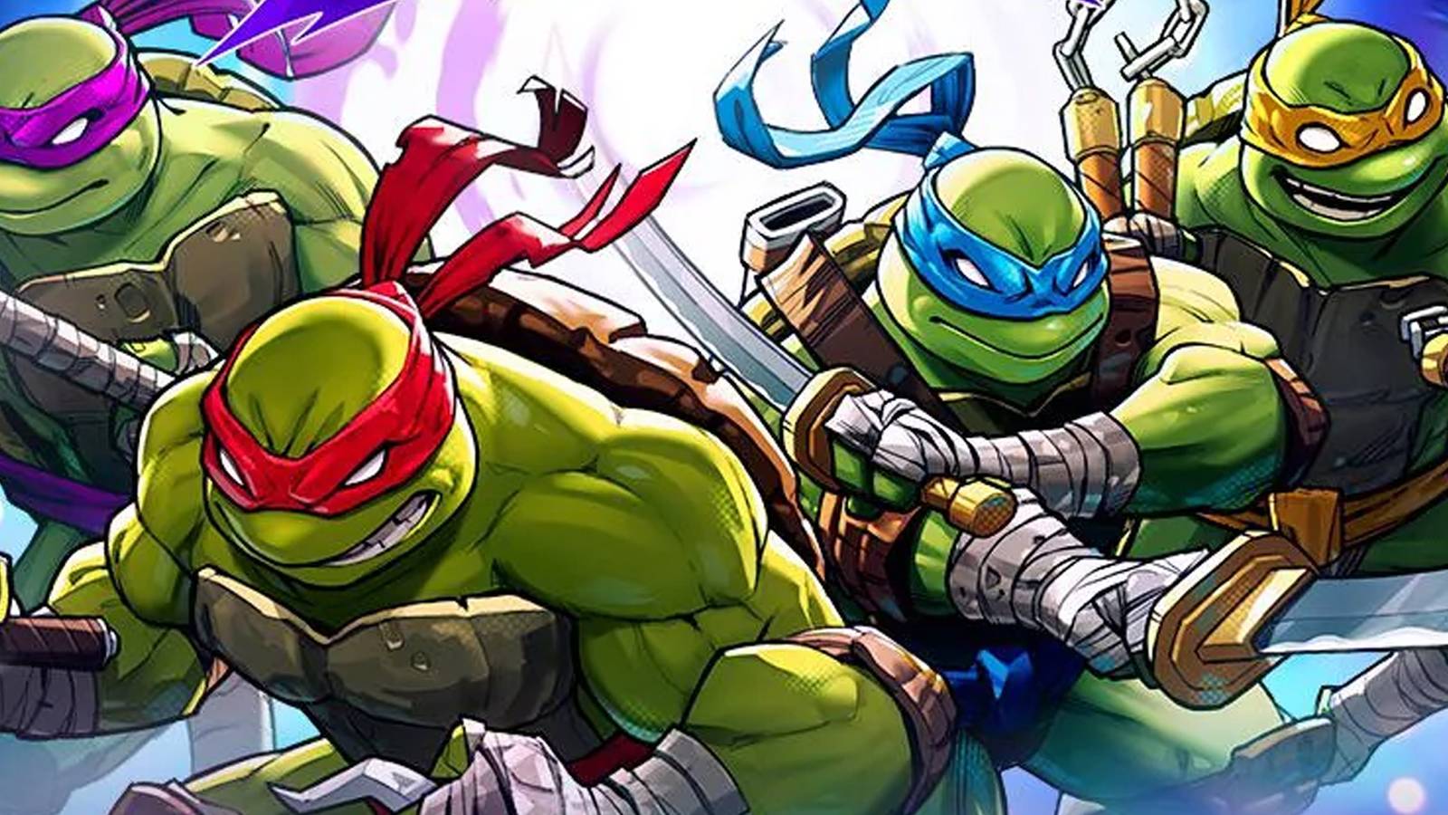 A cover image for Teenage Mutant Ninja Turtles: Splintered Fate, featuring Leo, Raph, Don, and Mikey.