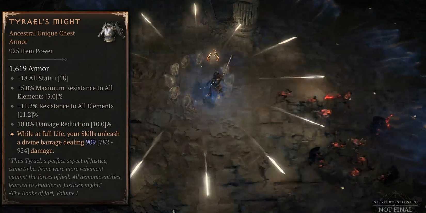 Tyrael's Might item stats Diablo 4