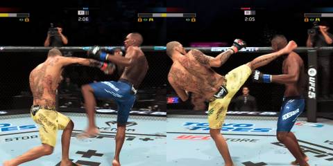 UFC 5 Right cross to question mark kick