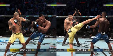 UFC left hook to roundhouse kick