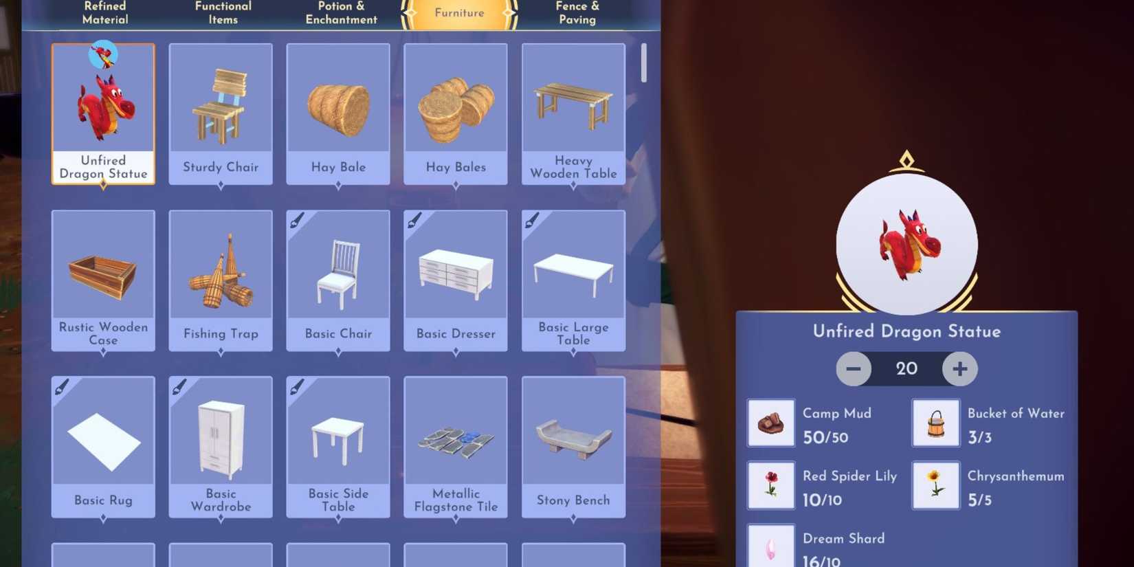 unfired dragon statue recipe ddv