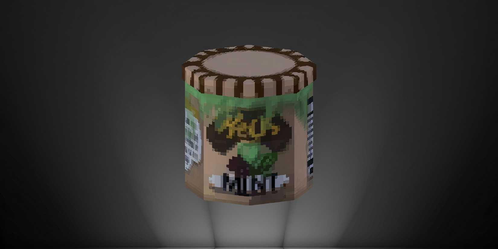 a container of melted ice cream on a black background