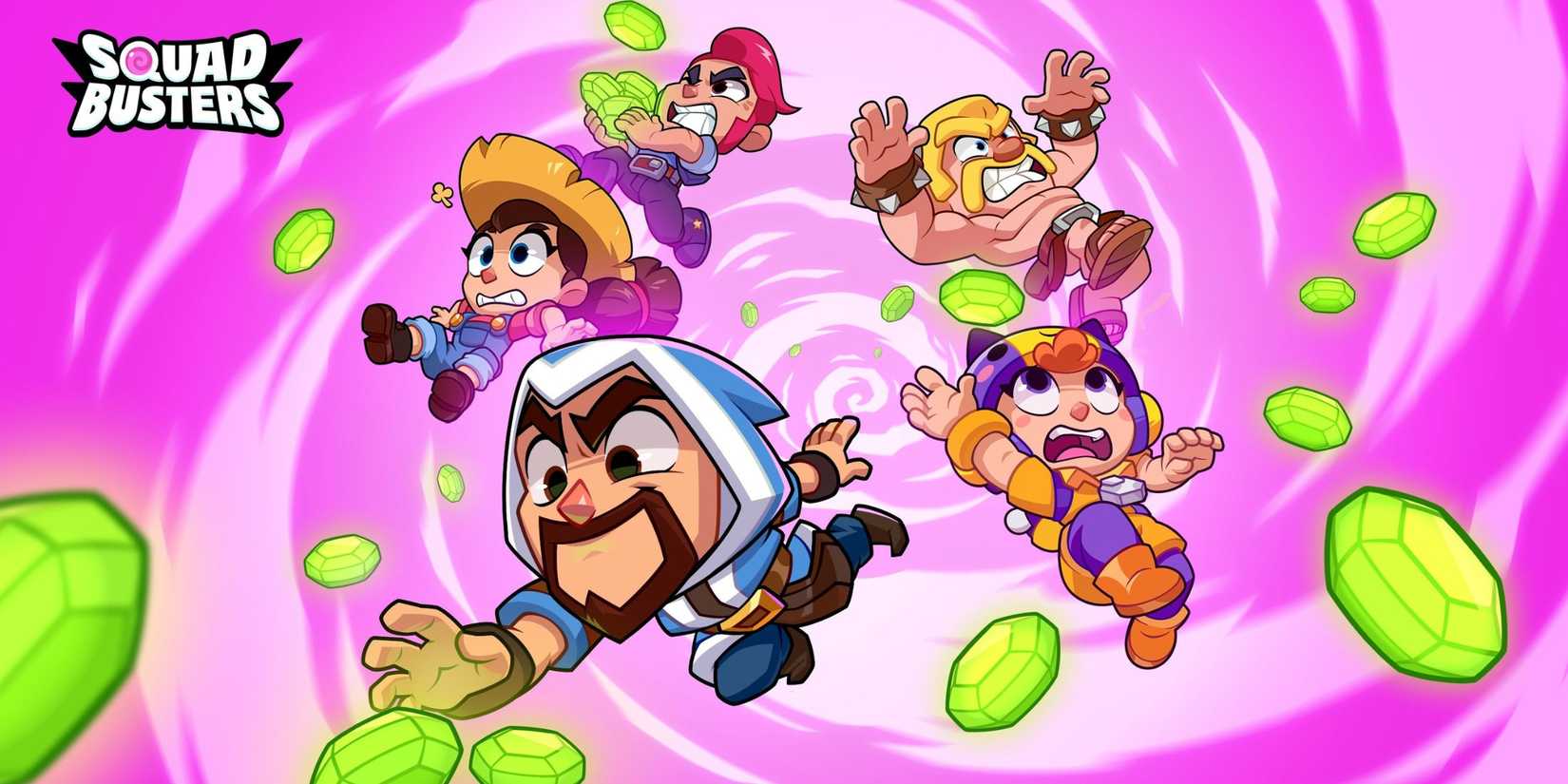 A promotional image for Squad Busters