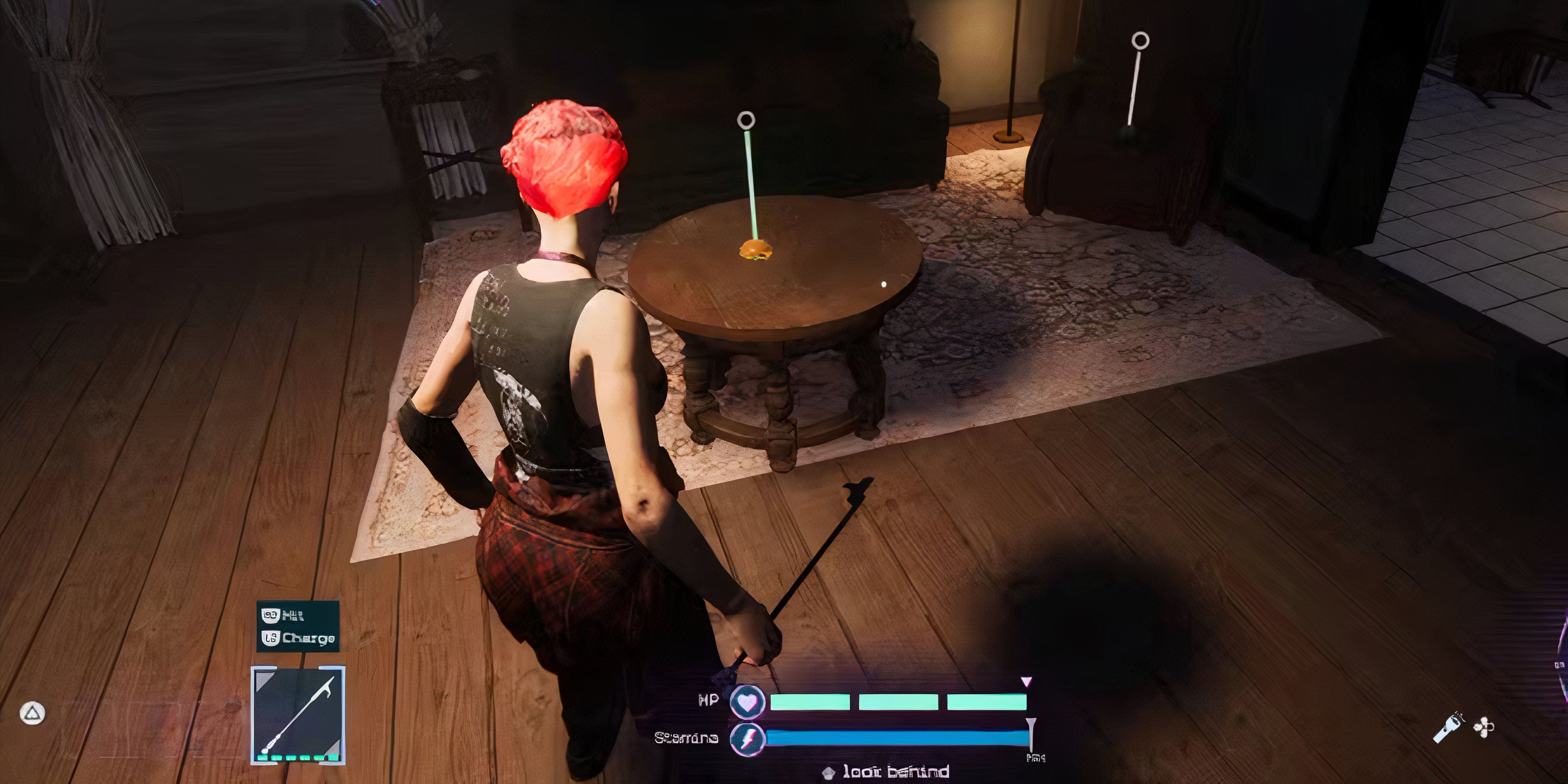 a burger sitting on a table in the game