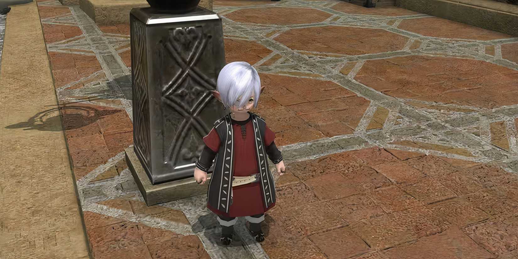 a white haired lalafell in Uldah