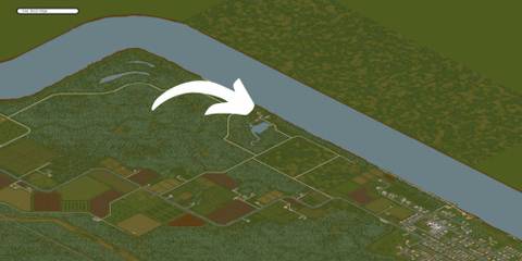 a map showing the location of the Lake Manors POI