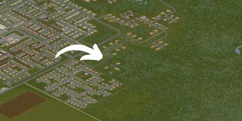 A Small section of Louisville's gated community shown on a map 