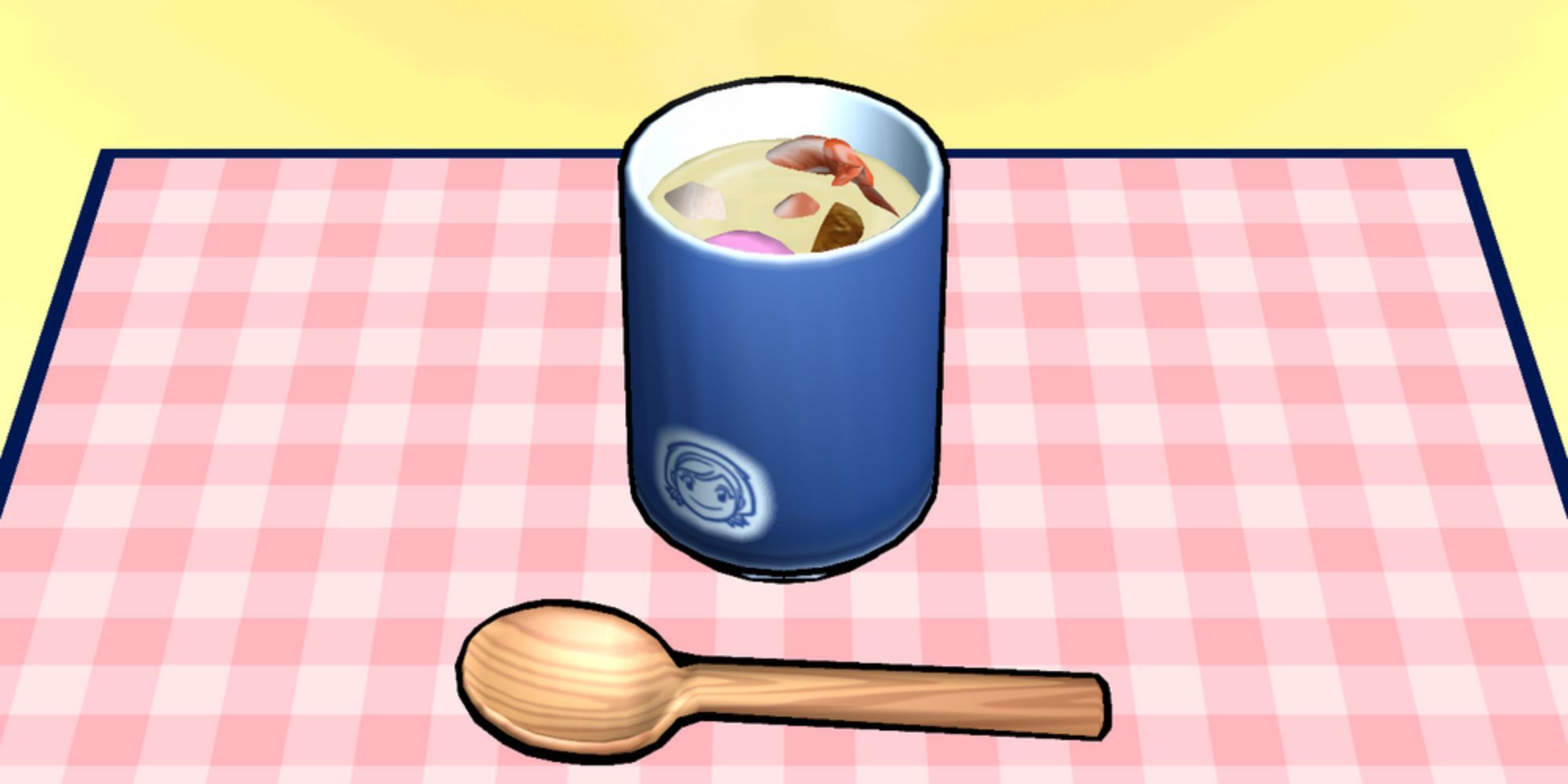 A meal in a cup in Cooking Mama: Cook Off