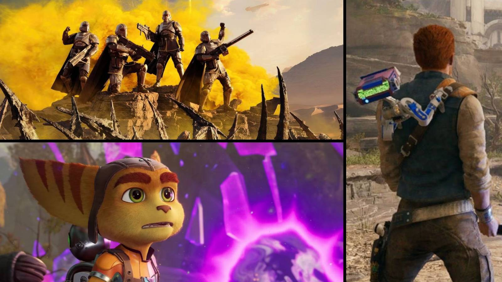 Helldivers 2, Ratchet and Clank: Rift Apart and Star Wars Jedi: Survivor