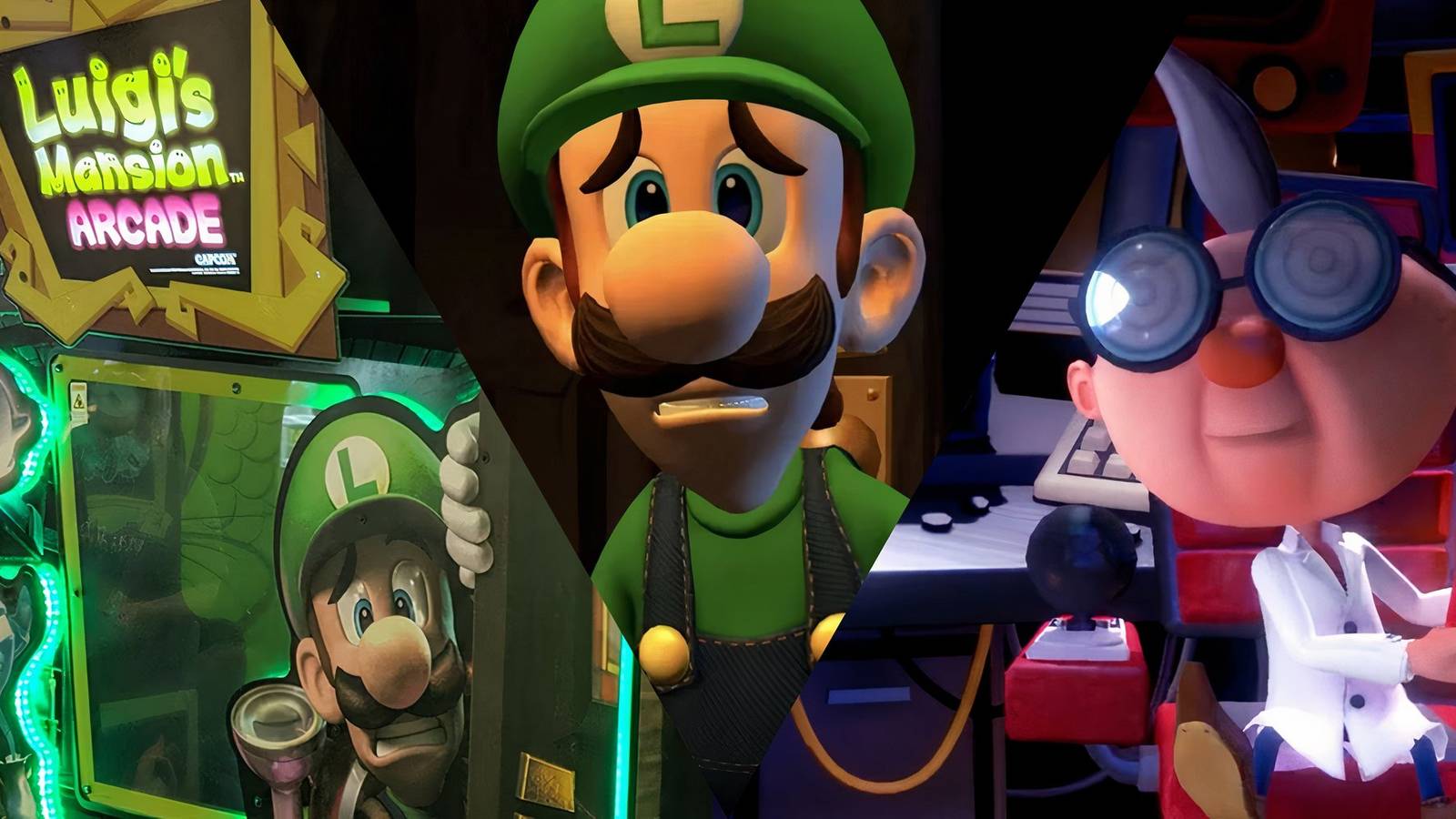 Arcade, Luigis Mansion 2 HD and Luigi's Mansion 3