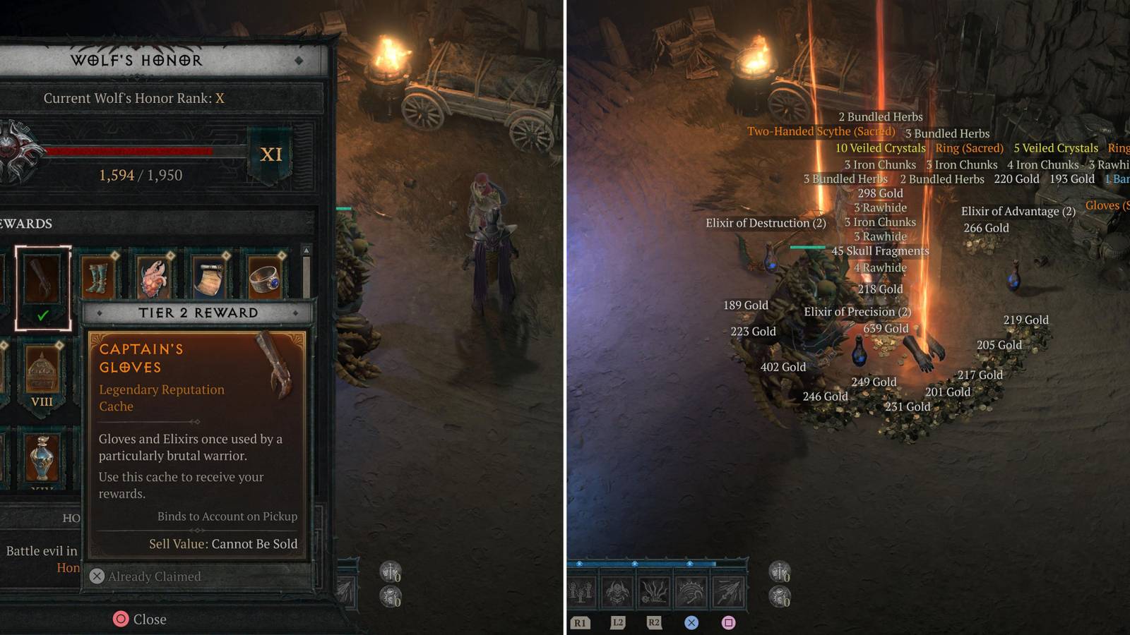 The Player Redeeming Their Wolf's Honor & Opening Caches