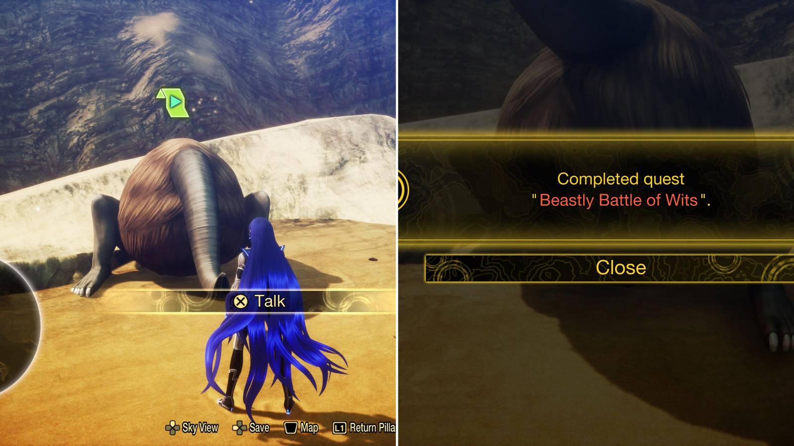 The Player Talking To Nozuchi & Finishing The Quest 