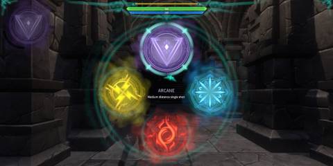 A player’s spell wheel in Little Witch Nobeta