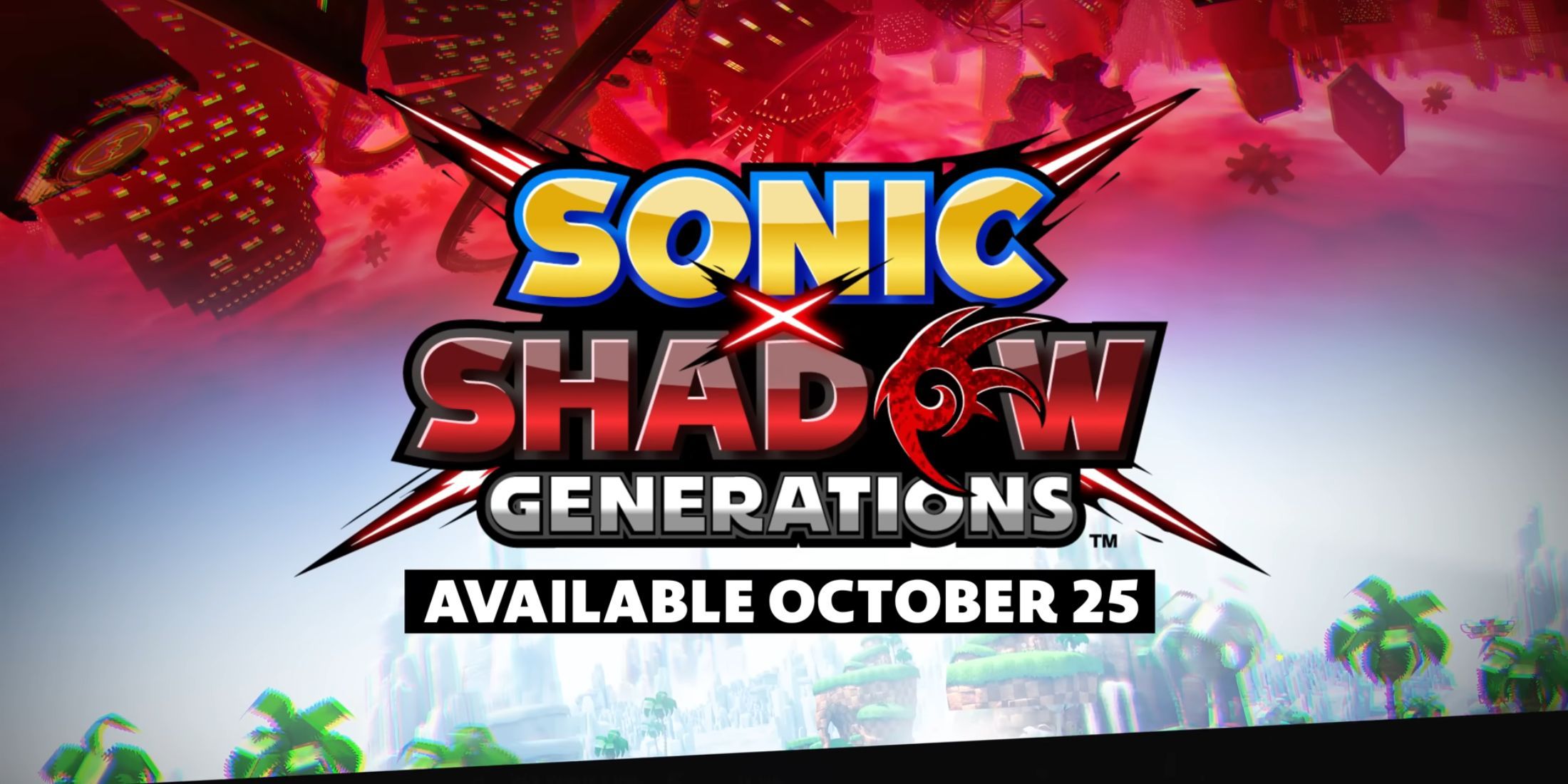 The cover art for Sonic x Shadow Generations