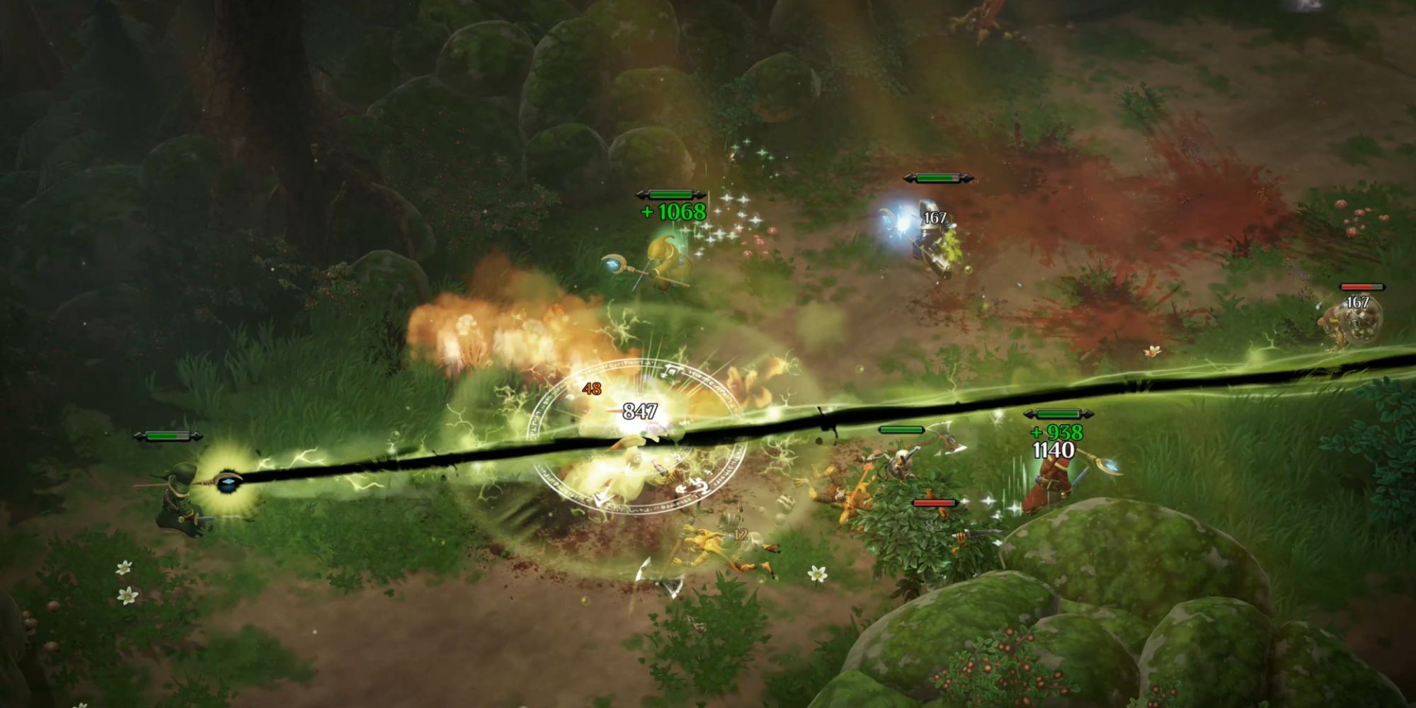 A giant green beam in Magicka 2