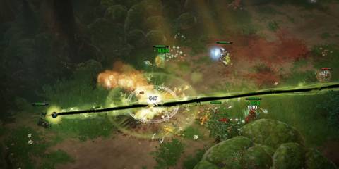 A giant green beam in Magicka 2