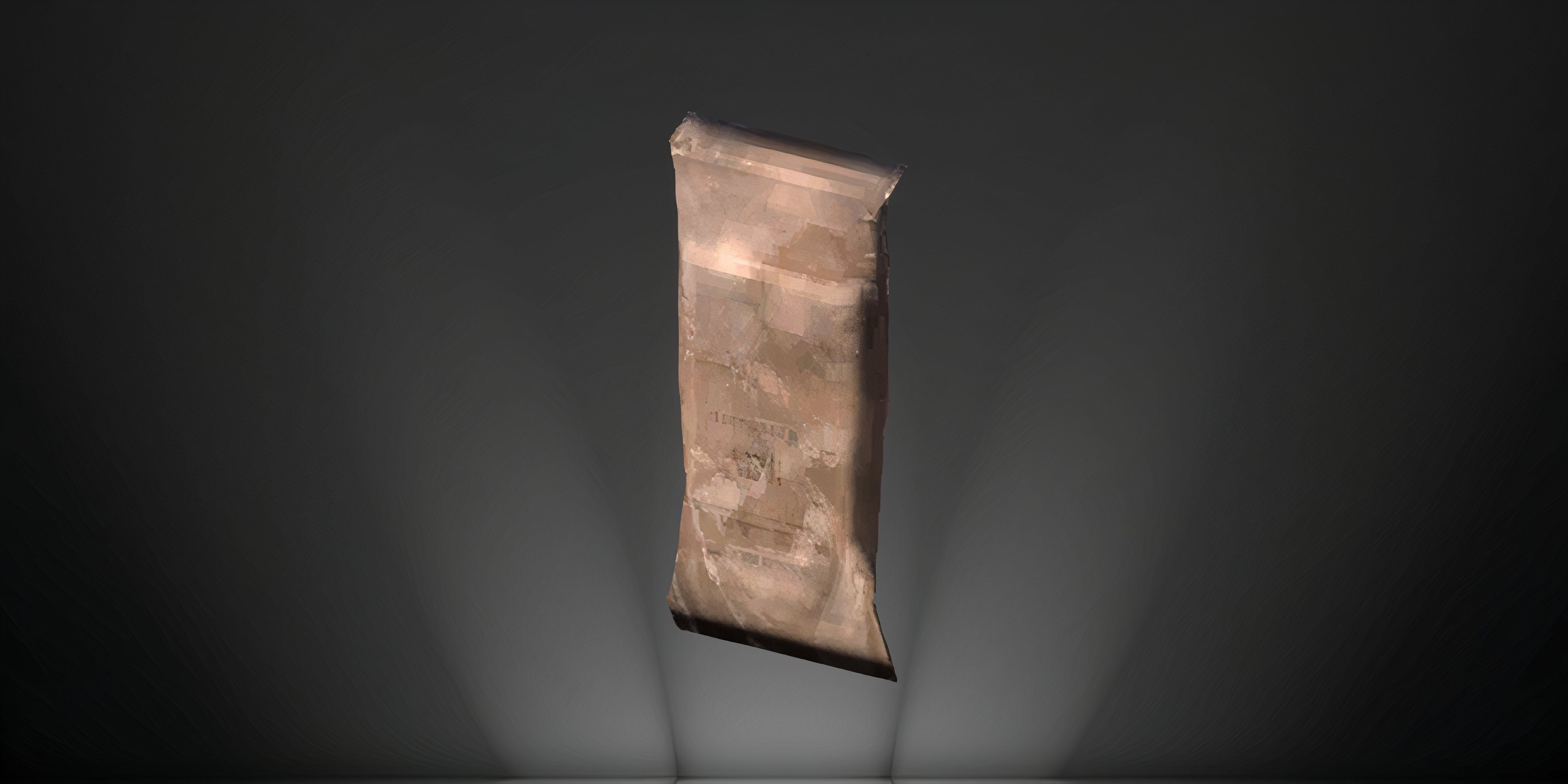 a military MRE on a black background