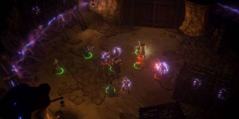 A player’s party in Pathfinder: Kingmaker