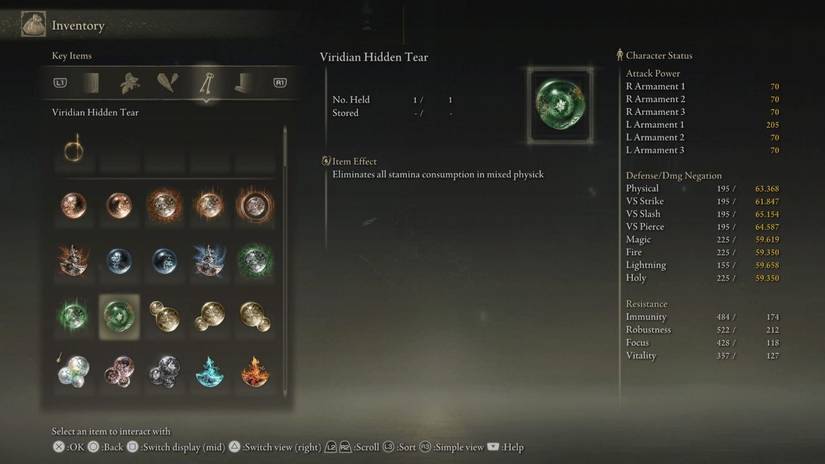 Viridian Hidden Tear Effects & Uses in Elden Ring