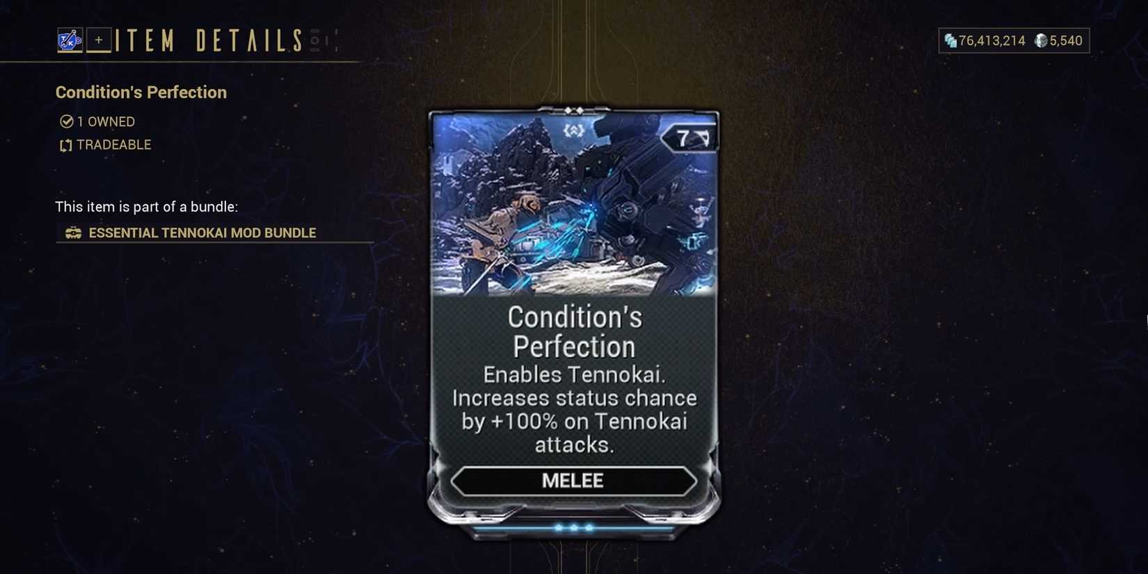 Warframe - Showcasing A Tennokai Mod