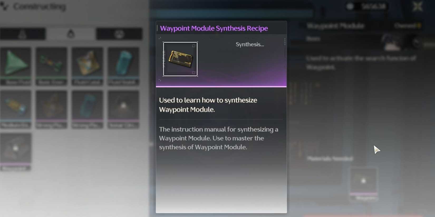 Waypoint Module Synthesis in Wuthering Waves