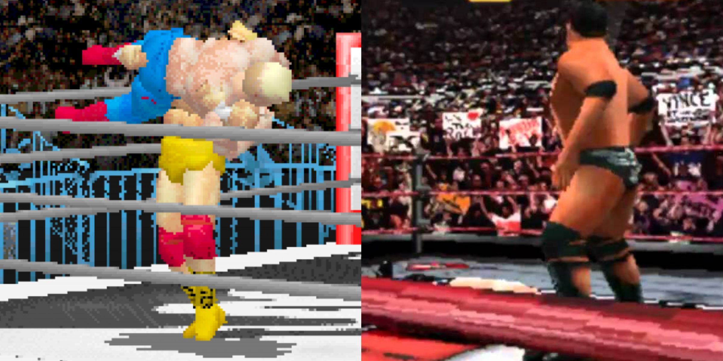 Hulk Hogan slamming Sting - The Rock standing over Jericho