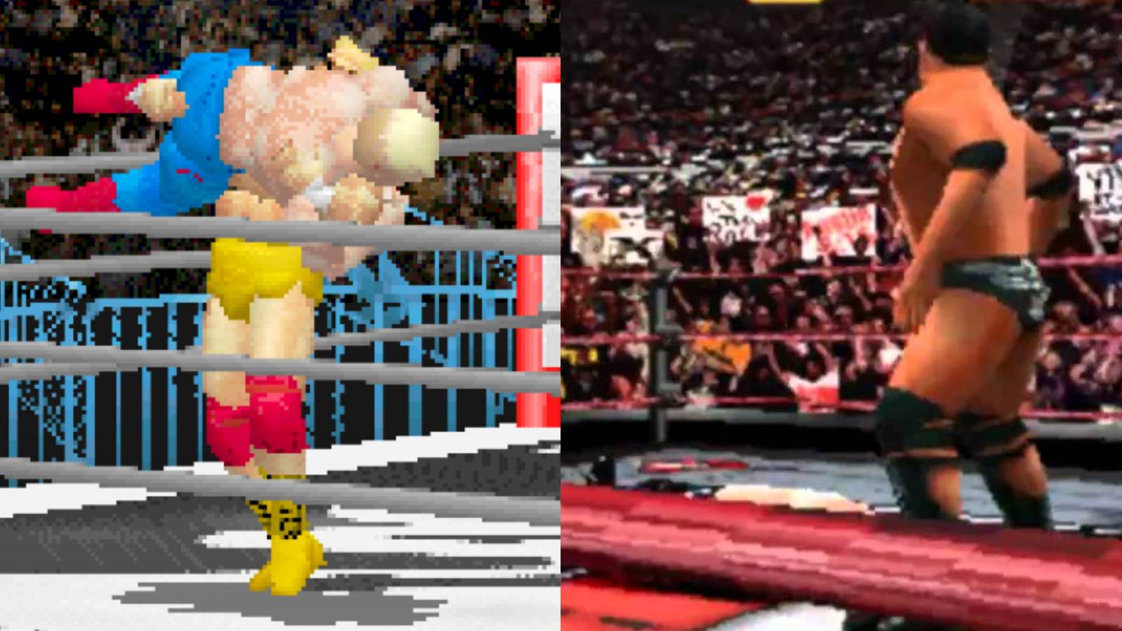 Hulk Hogan slamming Sting - The Rock standing over Jericho