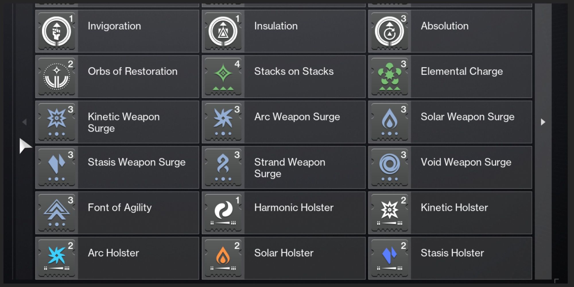 Weapon Surge Mods in Collections in Destiny 2