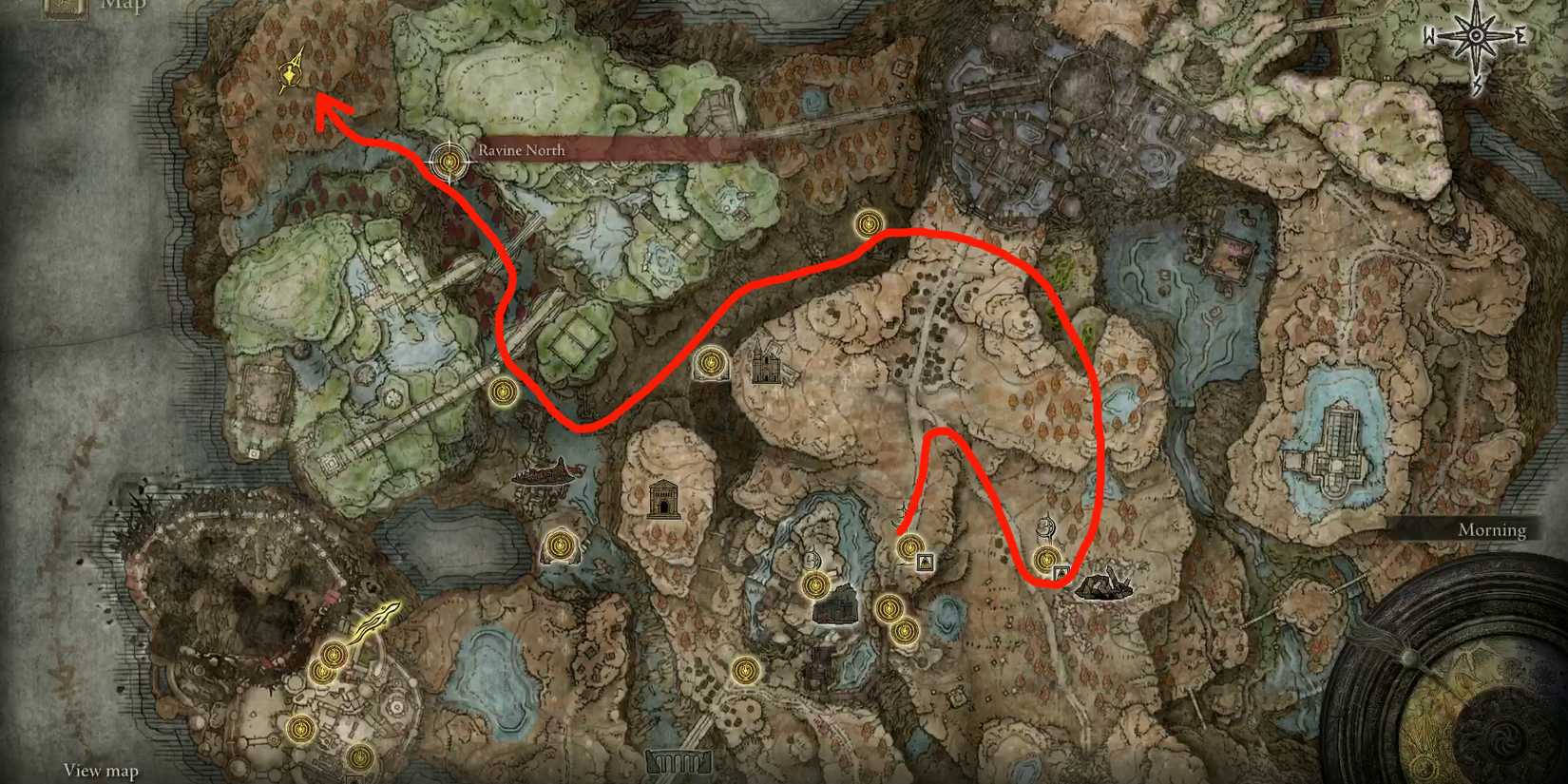 where to find gloried attire set in elden ring, map location, shadow of the erdtree-1