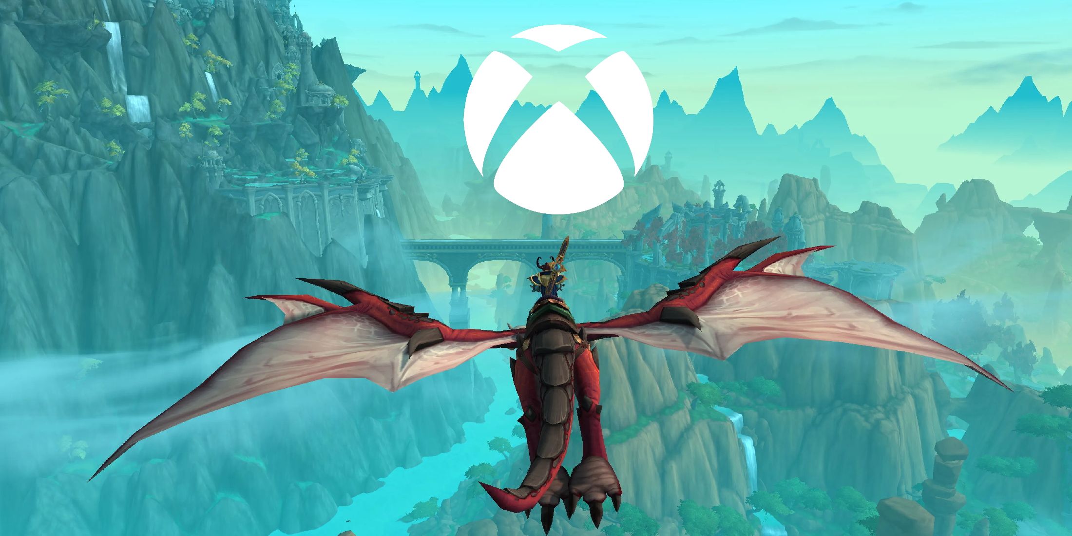 A screenshot from World of Warcraft: Dragonflight with an Xbox logo overlayed.