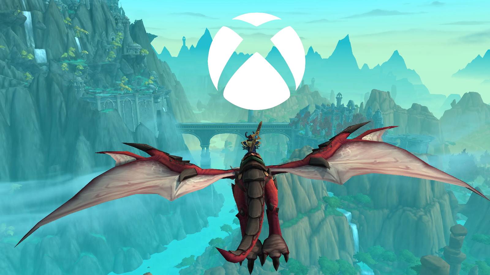 A screenshot from World of Warcraft: Dragonflight with an Xbox logo overlayed.