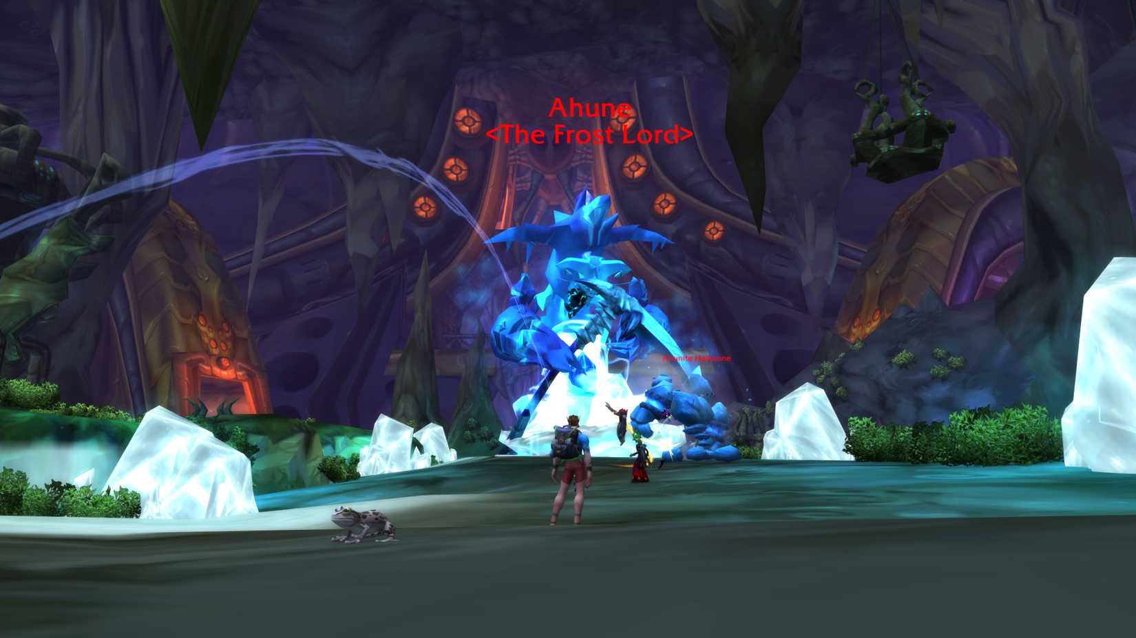 world of warcraft midsummer fire festival players getting ready to fight Ahune